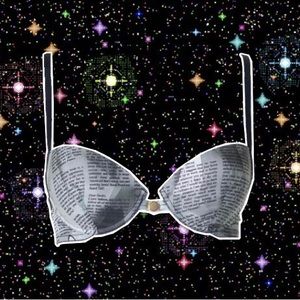 Vintage 2000’s John Galliano newspaper print bra